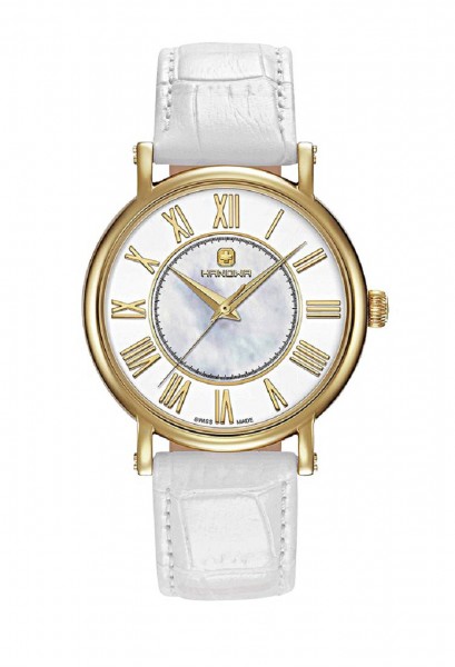 Hanowa Damenuhr Delia gelbgolden 16-6065.02.001