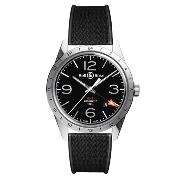 Bell & Ross Vintage Officer BRV123-BL-GMT/SRB