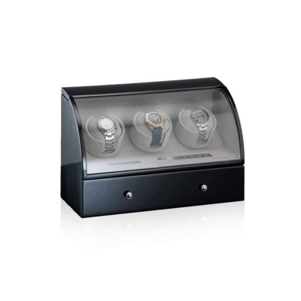 Designhütte Uhrenbeweger Basel 3 LCD schwarz 70005/25