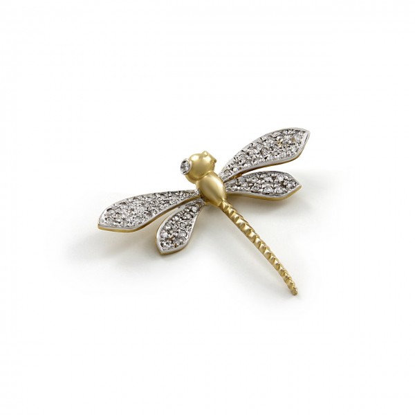 Heyder Exclusiv Anhänger Libelle 585/-Gelbgold und Weißgold