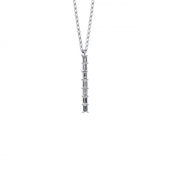 Heyder Exclusiv Collier mit Diamant Baguette 585/-WG