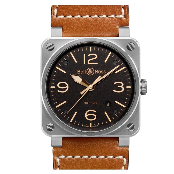 Bell & Ross Aviation Golden Heritage BR0392-ST-G-HE/SCA