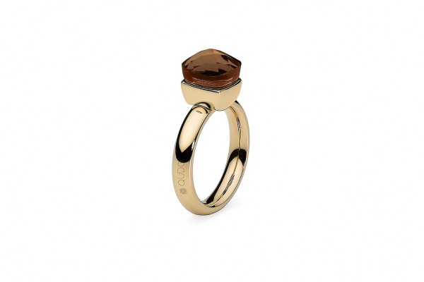 Qudo Damenring Firenze big dark smoked topaz Q610991