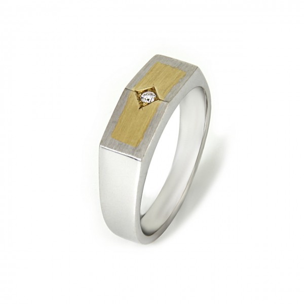 Heyder Exclusiv Damenring 585-er Weißgold und Gelbgold