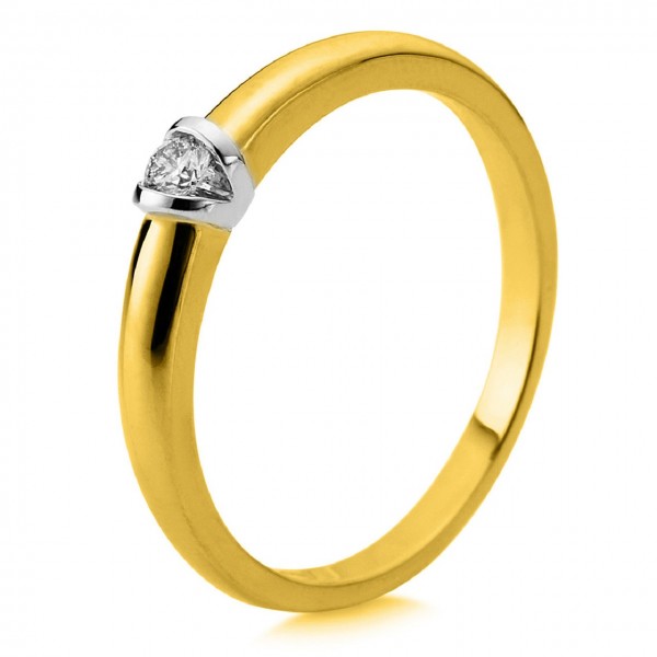 Heyder Exclusiv Solitaire-Brillantring 585/-WG/GG 1D871GW4-3