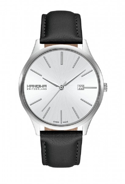 Hanowa Herrenuhr Pure silbern Leder 16-4075.04.001