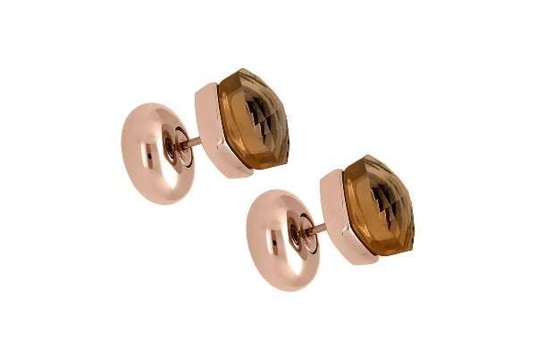 Ohrstecker FIRENZE big smoked topaz 320149