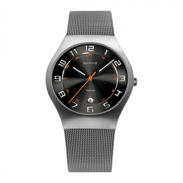 Bering Herrenuhr Milanaise Grau 11937-007