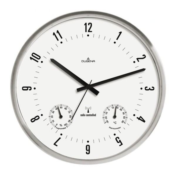 Dugena Funkwanduhr mit Thermo-/Hygrometer 4277430