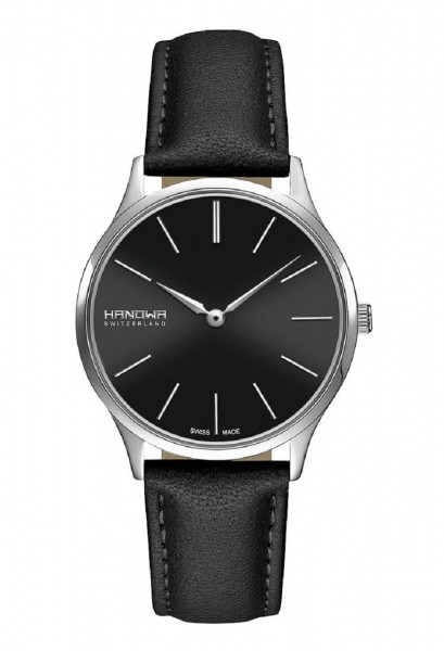 Hanowa Damenuhr Pure schwarz Leder 16-6075.04.007