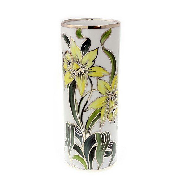 Blumenvase aus handbemalten Porzellan