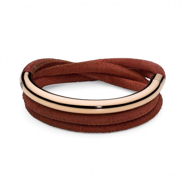 Qudo Wickelarmband Doppio small bronzo Q147736